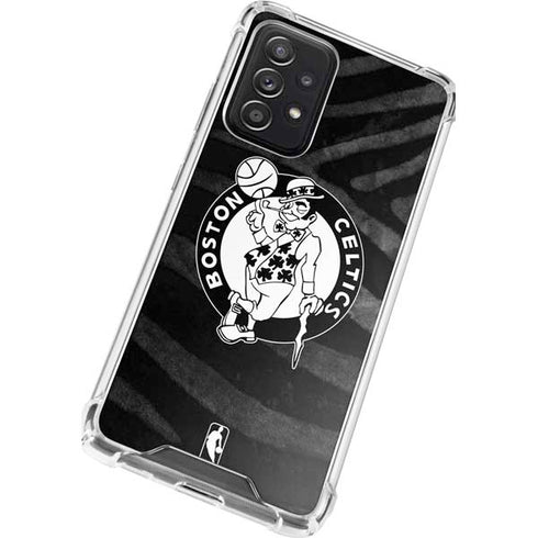 NBA Boston Celtics Black Animal Print Galaxy A52 5G Clear Case