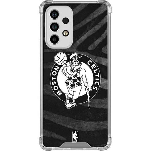 NBA Boston Celtics Black Animal Print Galaxy A53 5G Clear Case