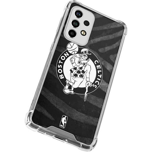 NBA Boston Celtics Black Animal Print Galaxy A53 5G Clear Case