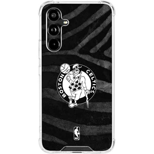 NBA Boston Celtics Black Animal Print Galaxy A54 5G Clear Case