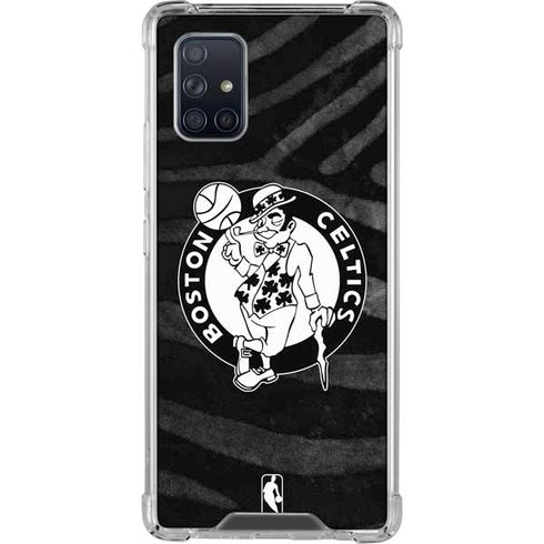 NBA Boston Celtics Black Animal Print Galaxy A71 5G Clear Case
