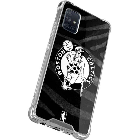 NBA Boston Celtics Black Animal Print Galaxy A71 5G Clear Case