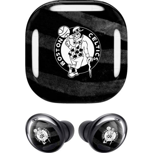 NBA Boston Celtics Black Animal Print Galaxy Buds Pro Skin