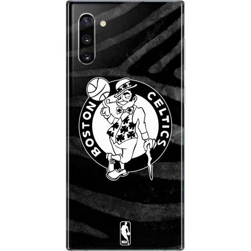 NBA Boston Celtics Black Animal Print Galaxy Note 10 Skin