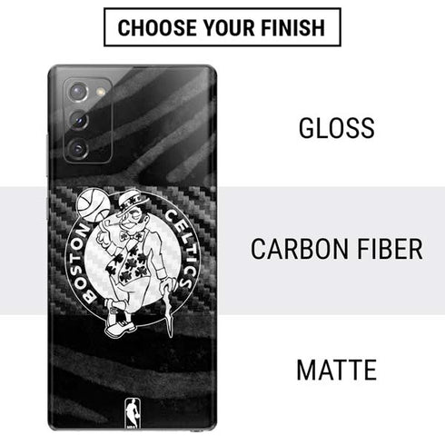 NBA Boston Celtics Black Animal Print Galaxy Note20 5G Skin