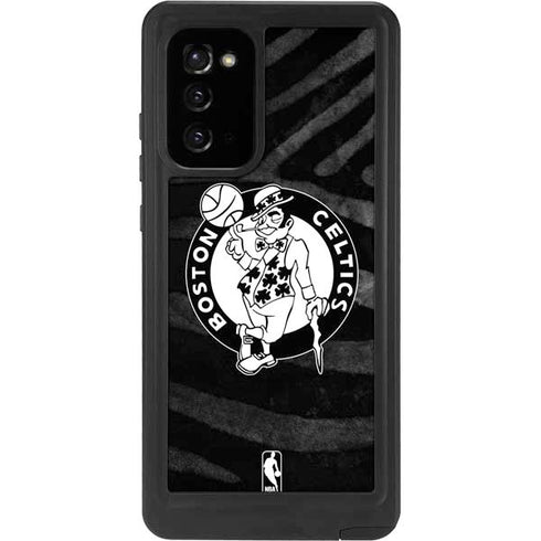 NBA Boston Celtics Black Animal Print Galaxy Note20 5G Waterproof Case