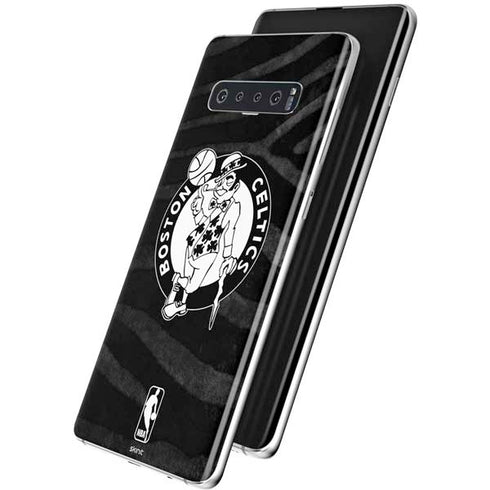 NBA Boston Celtics Black Animal Print Galaxy S10 Skin