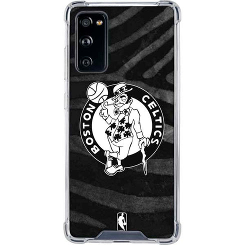 NBA Boston Celtics Black Animal Print Galaxy S20 FE Clear Case