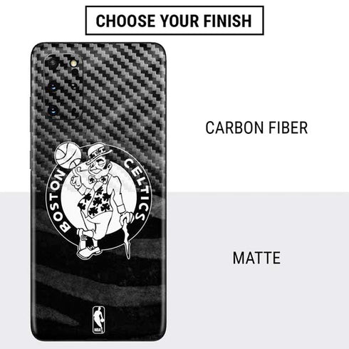 NBA Boston Celtics Black Animal Print Galaxy S20 Plus Skin