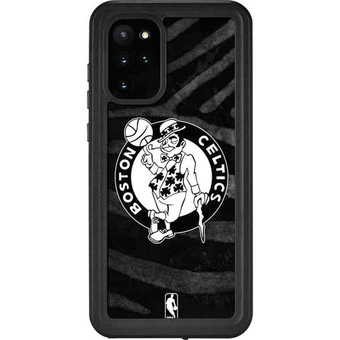 NBA Boston Celtics Black Animal Print Galaxy S20 Plus Waterproof Case