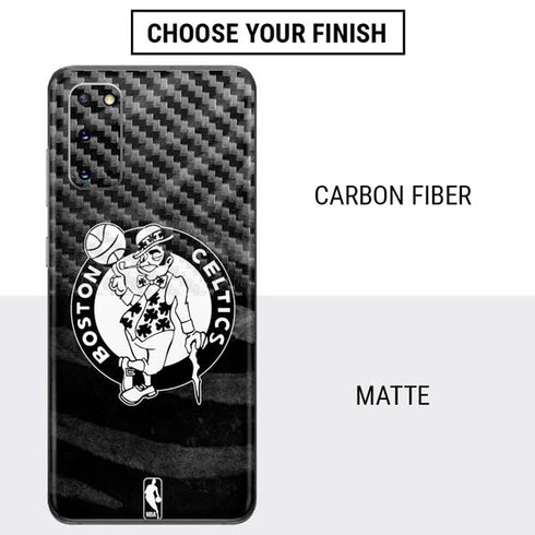 NBA Boston Celtics Black Animal Print Galaxy S20 Skin