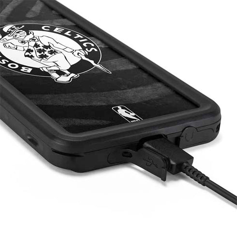 NBA Boston Celtics Black Animal Print Galaxy S20 Waterproof Case