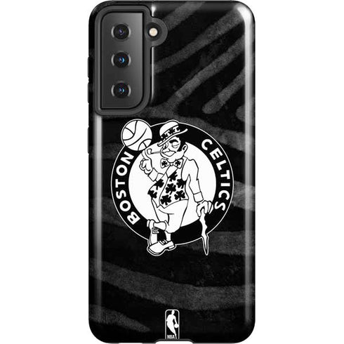 NBA Boston Celtics Black Animal Print Galaxy S21 5G Pro Case