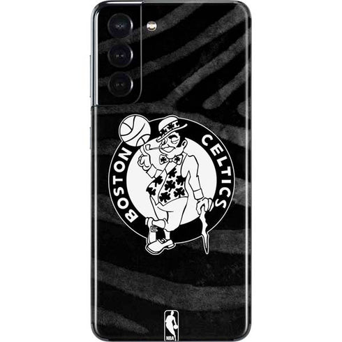 NBA Boston Celtics Black Animal Print Galaxy S21 5G Skin