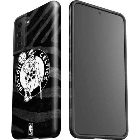 NBA Boston Celtics Black Animal Print Galaxy S21 FE Pro Case
