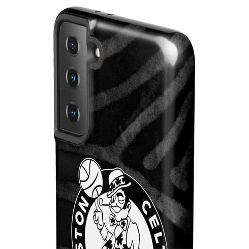 NBA Boston Celtics Black Animal Print Galaxy S21 Plus 5G Pro Case