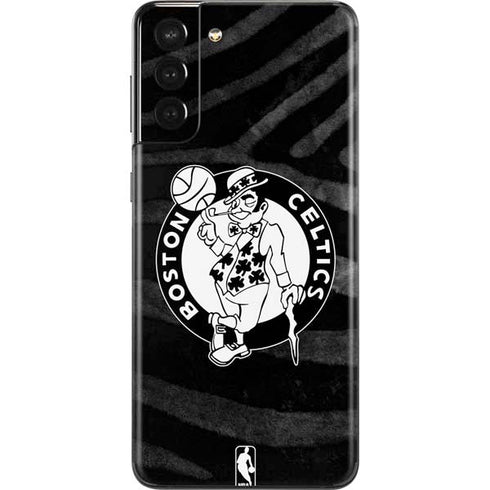 NBA Boston Celtics Black Animal Print Galaxy S21 Plus 5G Skin