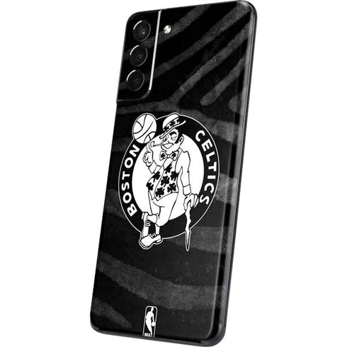 NBA Boston Celtics Black Animal Print Galaxy S21 Plus 5G Skin