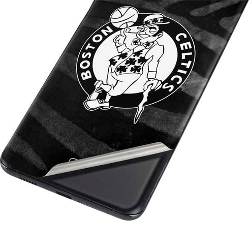 NBA Boston Celtics Black Animal Print Galaxy S21 Plus 5G Skin