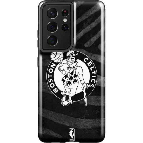 NBA Boston Celtics Black Animal Print Galaxy S21 Ultra 5G Pro Case