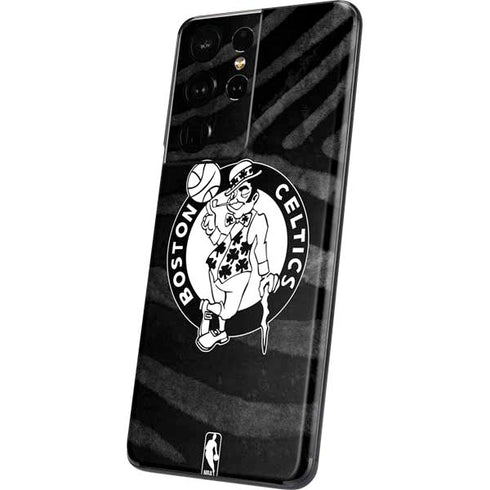 NBA Boston Celtics Black Animal Print Galaxy S21 Ultra 5G Skin