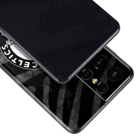 NBA Boston Celtics Black Animal Print Galaxy S21 Ultra 5G Skin
