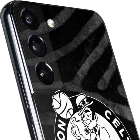 NBA Boston Celtics Black Animal Print Galaxy S22 Plus Skin