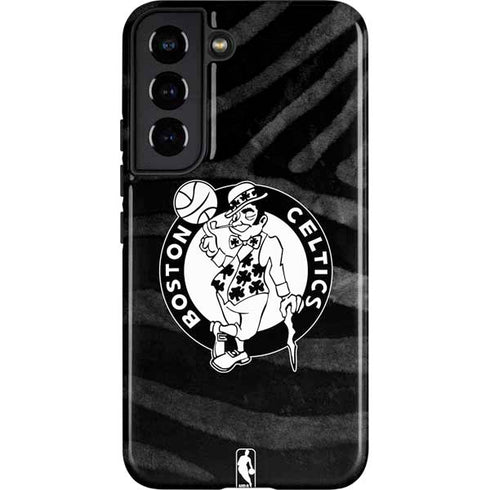 NBA Boston Celtics Black Animal Print Galaxy S22 Pro Case