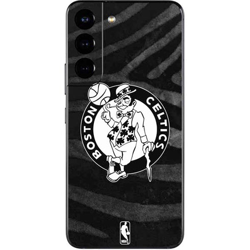 NBA Boston Celtics Black Animal Print Galaxy S22 Skin