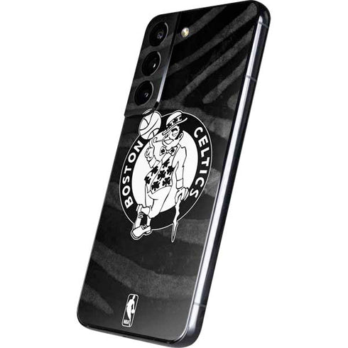 NBA Boston Celtics Black Animal Print Galaxy S22 Skin