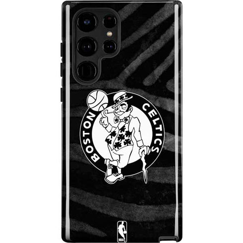 NBA Boston Celtics Black Animal Print Galaxy S22 Ultra Pro Case