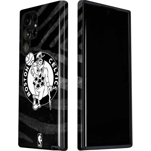 NBA Boston Celtics Black Animal Print Galaxy S22 Ultra Pro Case