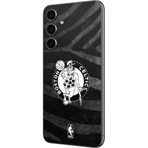NBA Boston Celtics Black Animal Print Galaxy S23 FE Skin