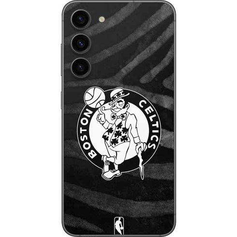 NBA Boston Celtics Black Animal Print Galaxy S23 Plus Skin