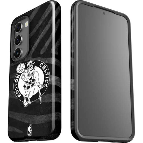 NBA Boston Celtics Black Animal Print Galaxy S23 Pro Case