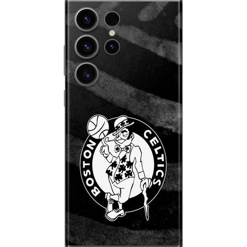 NBA Boston Celtics Black Animal Print Galaxy S23 Ultra Skin