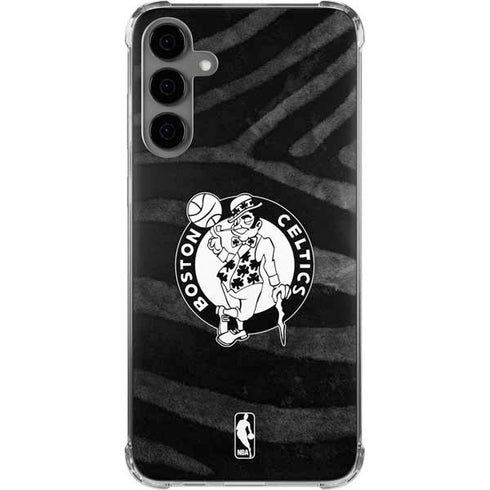 NBA Boston Celtics Black Animal Print Galaxy S24 Plus Clear Case
