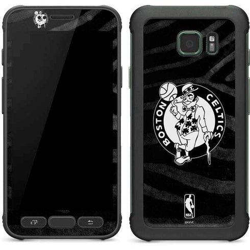NBA Boston Celtics Black Animal Print Galaxy S7 Active Skin