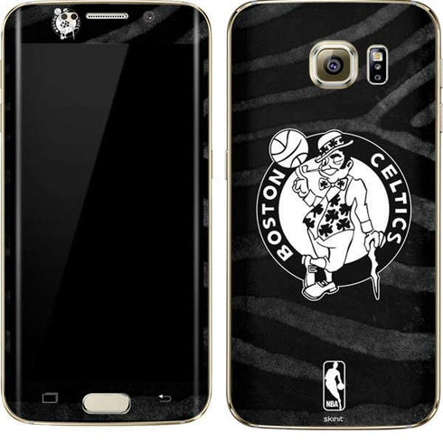 NBA Boston Celtics Black Animal Print Galaxy S7 Edge Skin