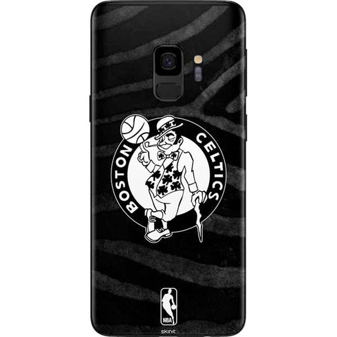 NBA Boston Celtics Black Animal Print Galaxy S9 Skin