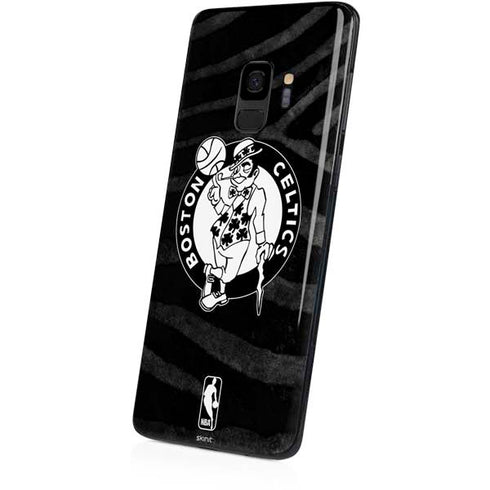 NBA Boston Celtics Black Animal Print Galaxy S9 Skin