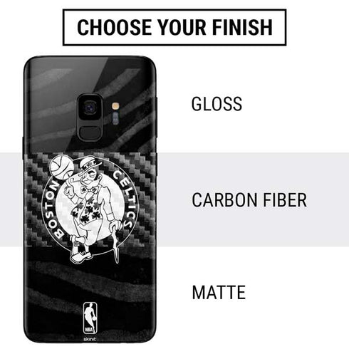NBA Boston Celtics Black Animal Print Galaxy S9 Skin