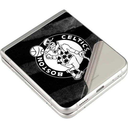 NBA Boston Celtics Black Animal Print Galaxy Z Flip3 5G Skin