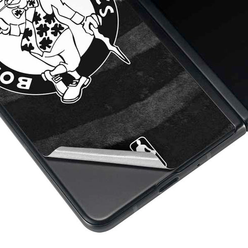 NBA Boston Celtics Black Animal Print Galaxy Z Fold4 5G Skin
