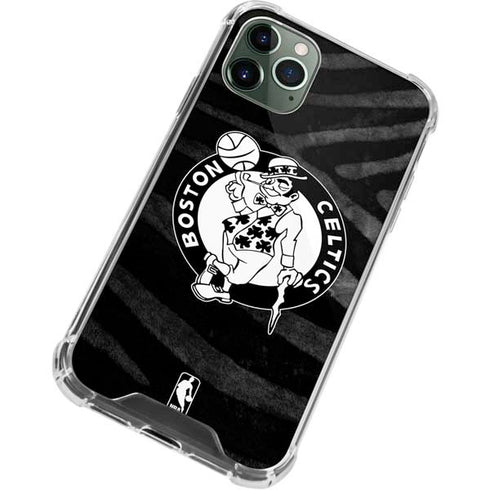 NBA Boston Celtics Black Animal Print iPhone 11 Pro Max Clear Case