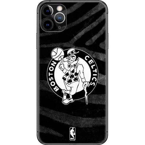 NBA Boston Celtics Black Animal Print iPhone 11 Pro Max Skin