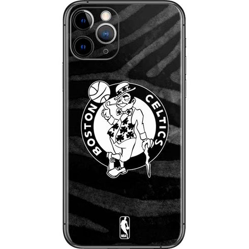 NBA Boston Celtics Black Animal Print iPhone 11 Pro Skin