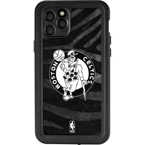 NBA Boston Celtics Black Animal Print iPhone 11 Pro Waterproof Case
