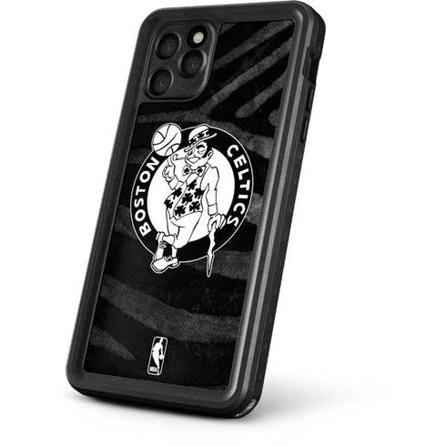 NBA Boston Celtics Black Animal Print iPhone 11 Pro Waterproof Case