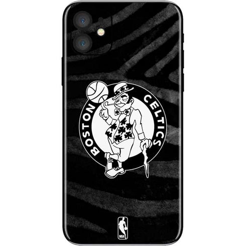 NBA Boston Celtics Black Animal Print iPhone 11 Skin